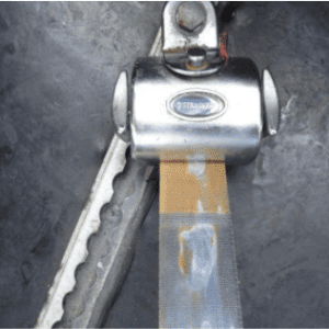 securement belt left on floor
